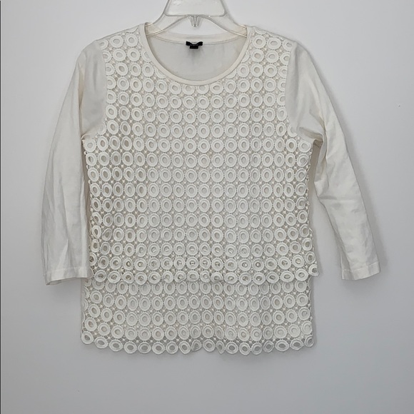 J. Crew Tops - J Crew White texture top